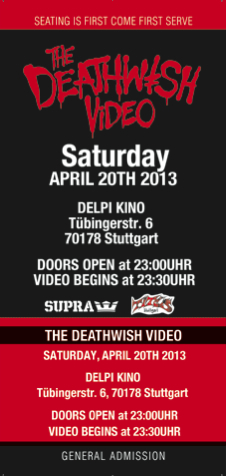 Deathwish Ticket front